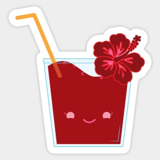 Agua de Jamaica (Hibiscus Iced Tea) Sticker